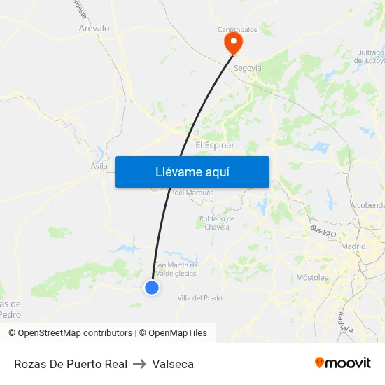 Rozas De Puerto Real to Valseca map