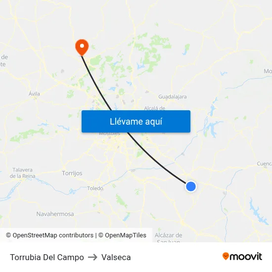 Torrubia Del Campo to Valseca map