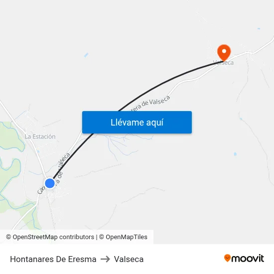 Hontanares De Eresma to Valseca map