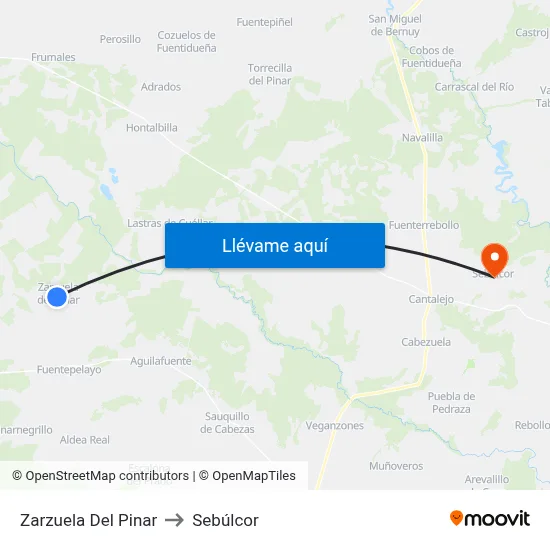 Zarzuela Del Pinar to Sebúlcor map