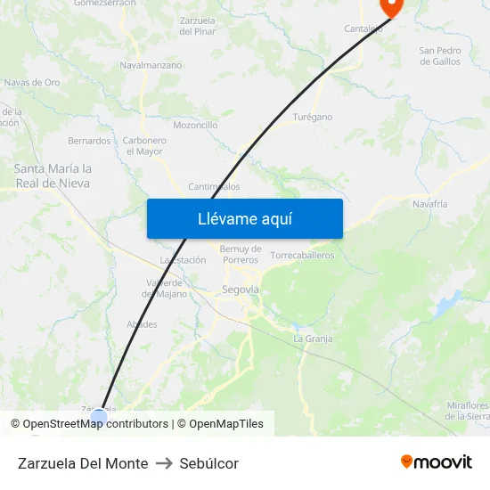 Zarzuela Del Monte to Sebúlcor map
