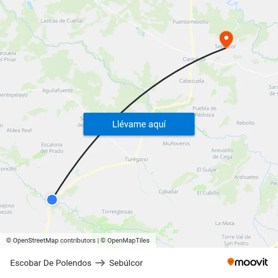 Escobar De Polendos to Sebúlcor map