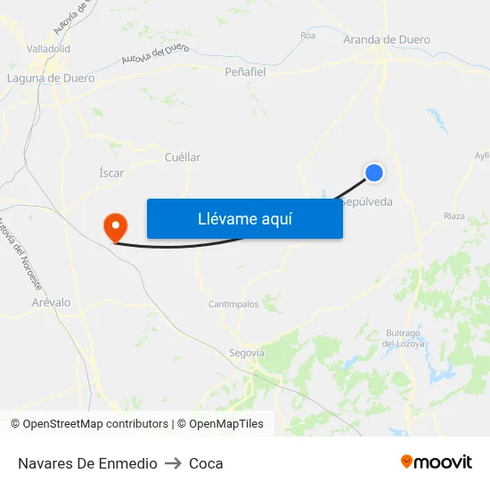 Navares De Enmedio to Coca map