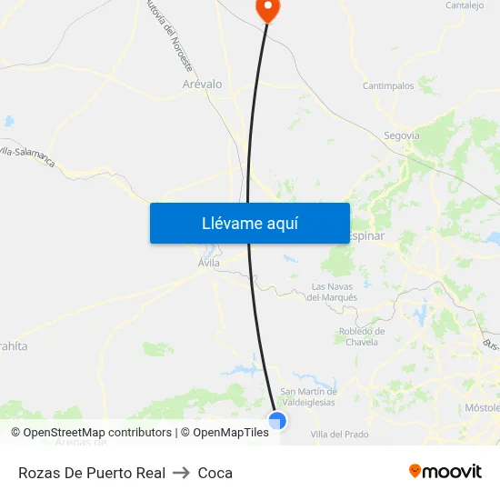 Rozas De Puerto Real to Coca map
