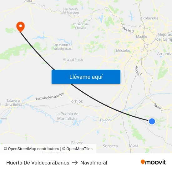 Huerta De Valdecarábanos to Navalmoral map