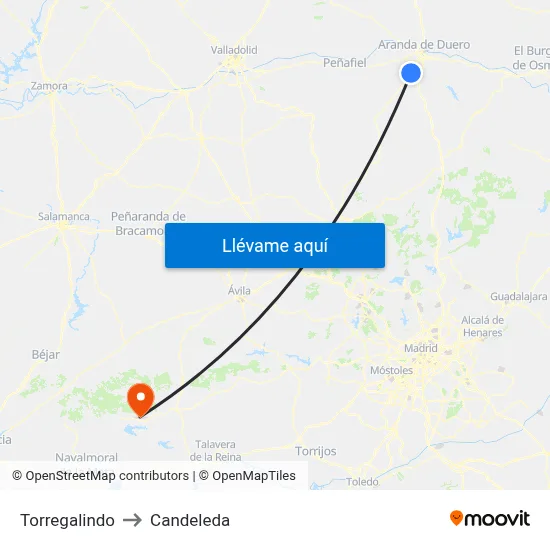 Torregalindo to Candeleda map