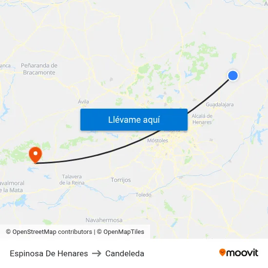 Espinosa De Henares to Candeleda map