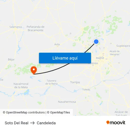 Soto Del Real to Candeleda map