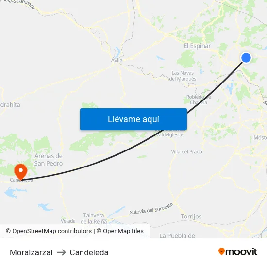 Moralzarzal to Candeleda map