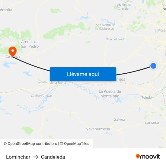 Lominchar to Candeleda map