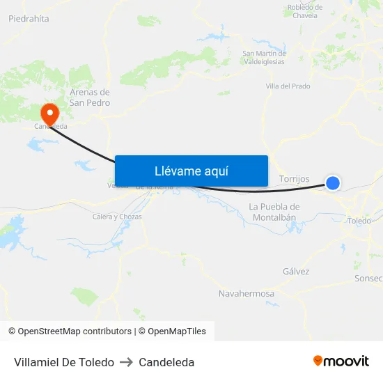 Villamiel De Toledo to Candeleda map