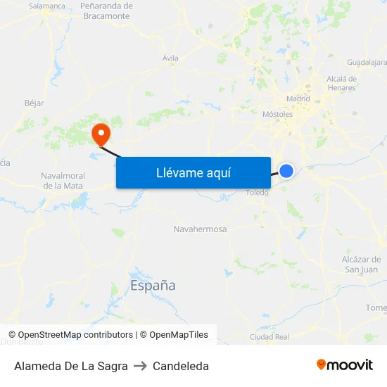 Alameda De La Sagra to Candeleda map