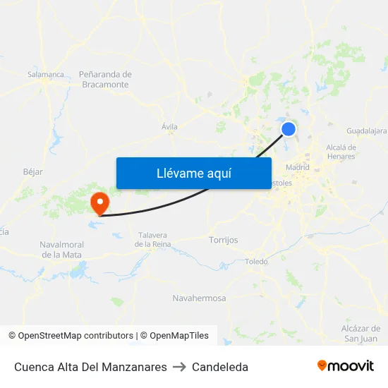 Cuenca Alta Del Manzanares to Candeleda map