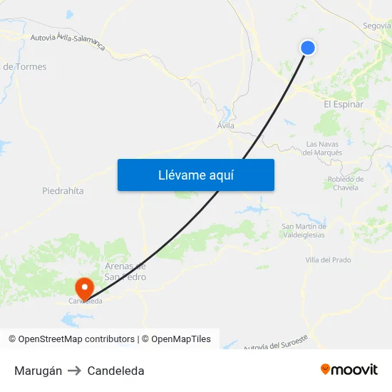 Marugán to Candeleda map