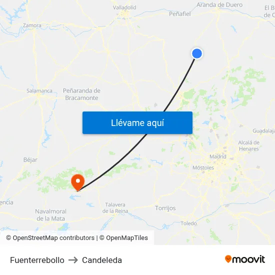 Fuenterrebollo to Candeleda map