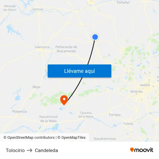 Tolocirio to Candeleda map