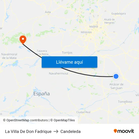 La Villa De Don Fadrique to Candeleda map