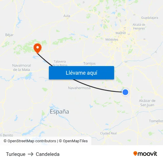 Turleque to Candeleda map