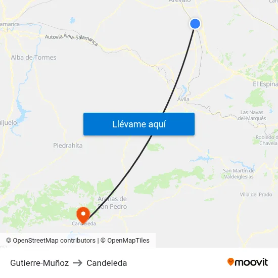Gutierre-Muñoz to Candeleda map
