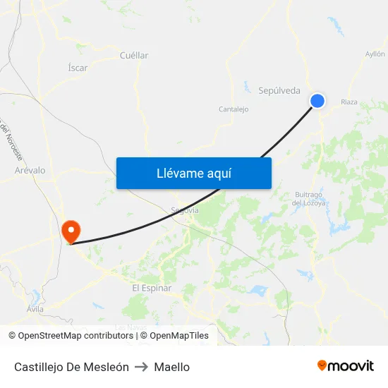 Castillejo De Mesleón to Maello map