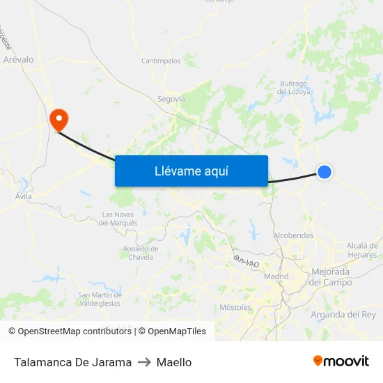Talamanca De Jarama to Maello map