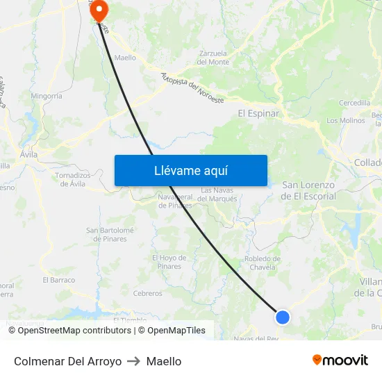 Colmenar Del Arroyo to Maello map