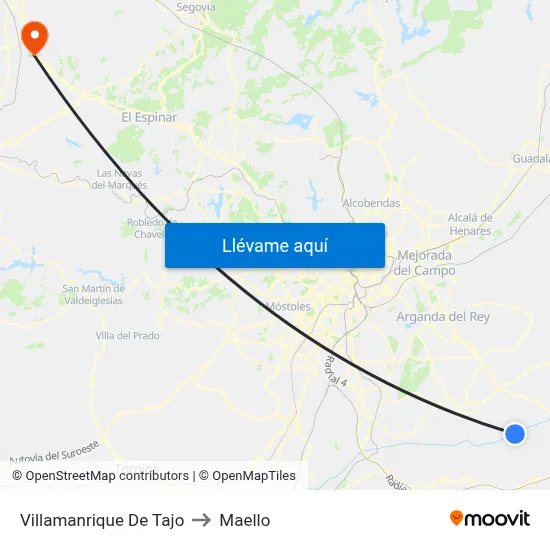 Villamanrique De Tajo to Maello map