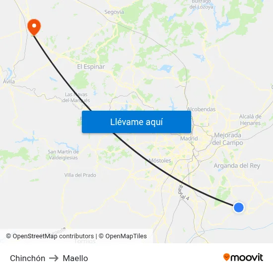 Chinchón to Maello map