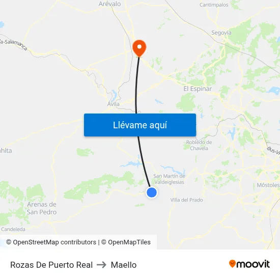 Rozas De Puerto Real to Maello map