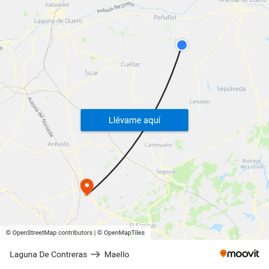 Laguna De Contreras to Maello map