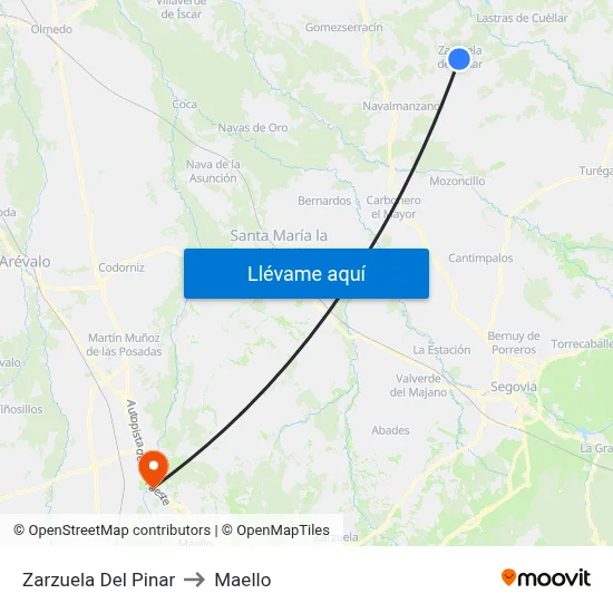 Zarzuela Del Pinar to Maello map