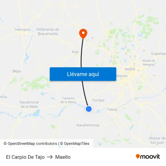 El Carpio De Tajo to Maello map