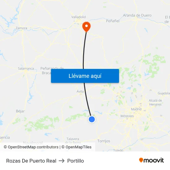 Rozas De Puerto Real to Portillo map
