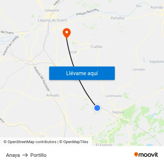 Anaya to Portillo map