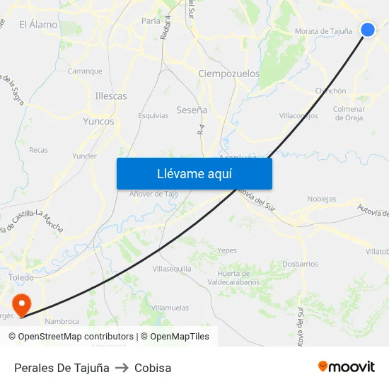 Perales De Tajuña to Cobisa map