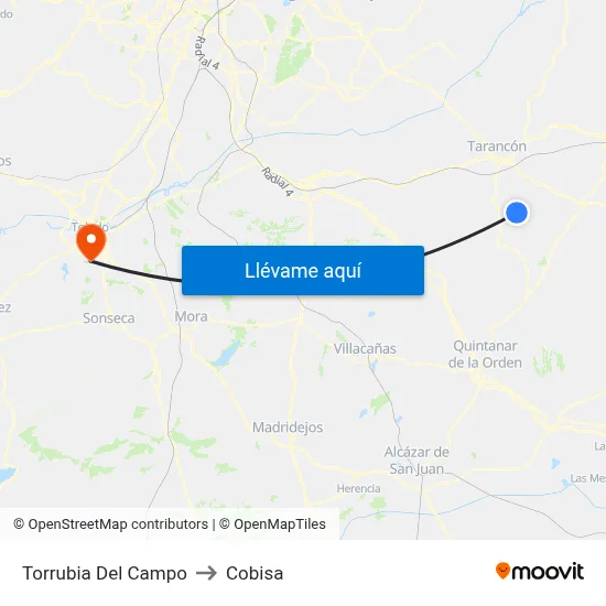 Torrubia Del Campo to Cobisa map