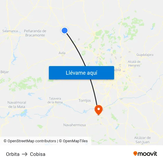 Orbita to Cobisa map