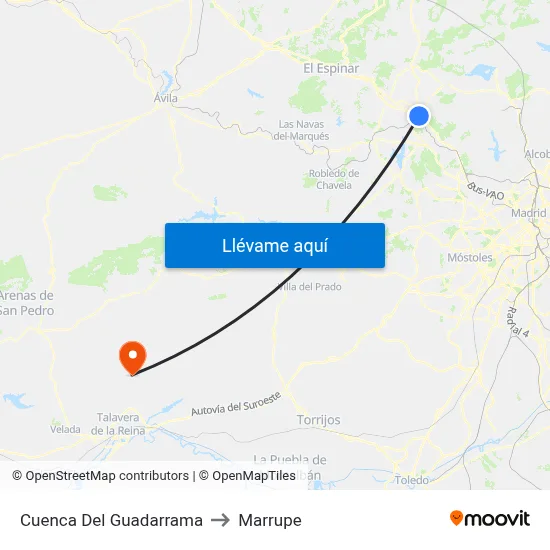 Cuenca Del Guadarrama to Marrupe map