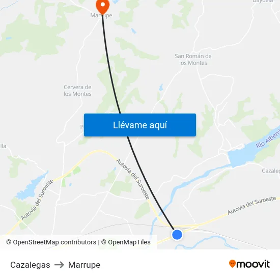 Cazalegas to Marrupe map