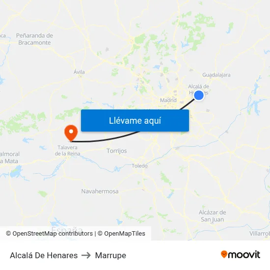 Alcalá De Henares to Marrupe map