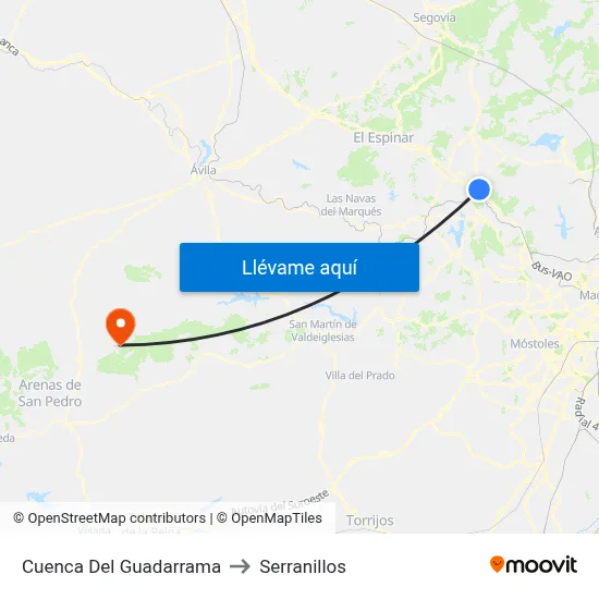 Cuenca Del Guadarrama to Serranillos map