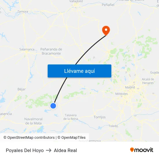 Poyales Del Hoyo to Aldea Real map