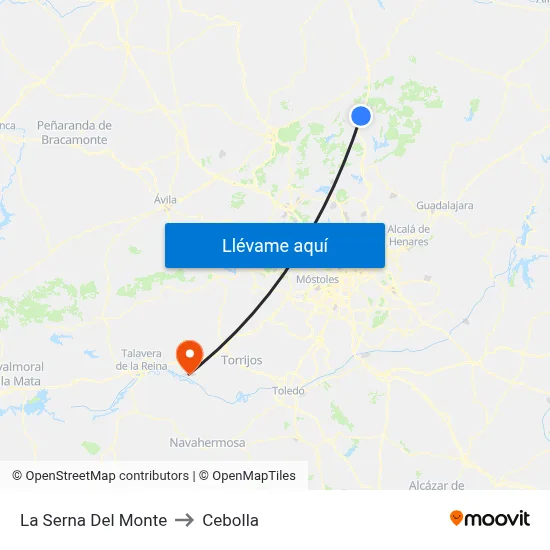 La Serna Del Monte to Cebolla map