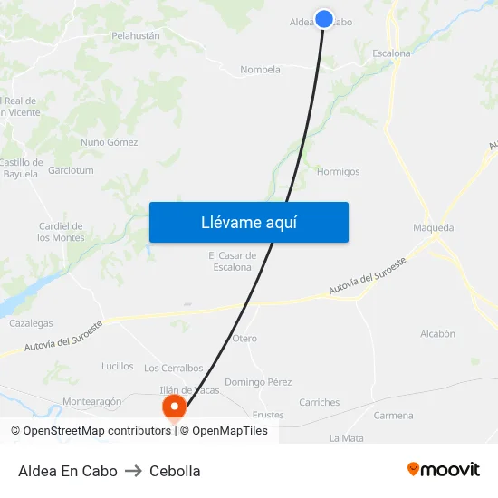 Aldea En Cabo to Cebolla map