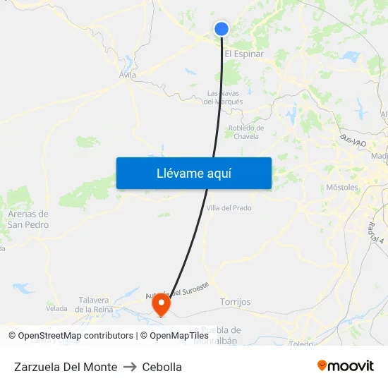 Zarzuela Del Monte to Cebolla map