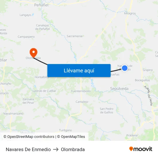 Navares De Enmedio to Olombrada map