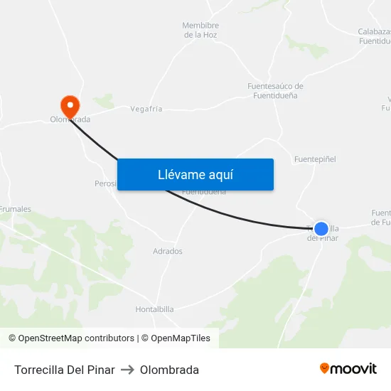 Torrecilla Del Pinar to Olombrada map