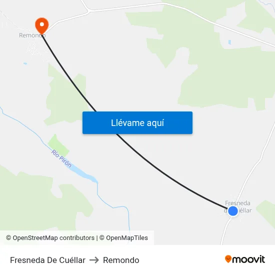 Fresneda De Cuéllar to Remondo map