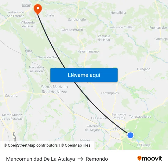 Mancomunidad De La Atalaya to Remondo map
