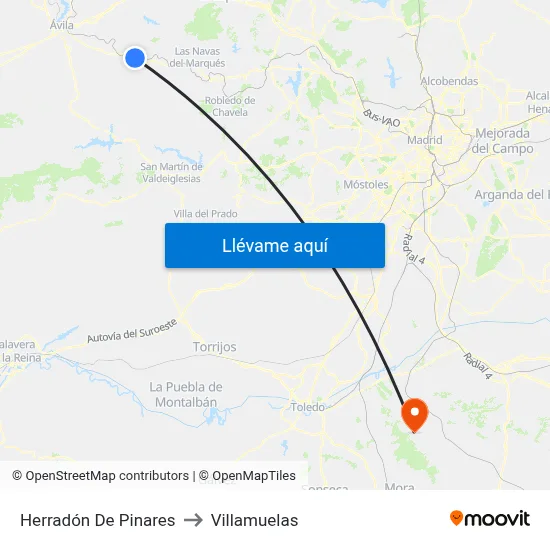 Herradón De Pinares to Villamuelas map
